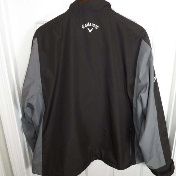 Callaway Golf Men’s Windbreaker Jacket Full Zip Black/Gray Big Logo Size XXL - Picture 5 of 6